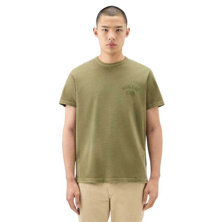T-shirt in puro cotone tinto in capo Woolrich | CFWOTE01266178